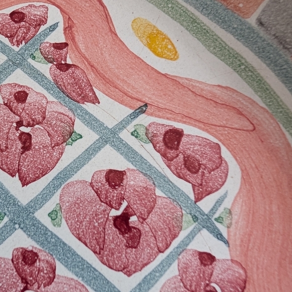 Vintage Mackenzie Childs Dinner Plate Rose Cottage - Picture 6 of 10